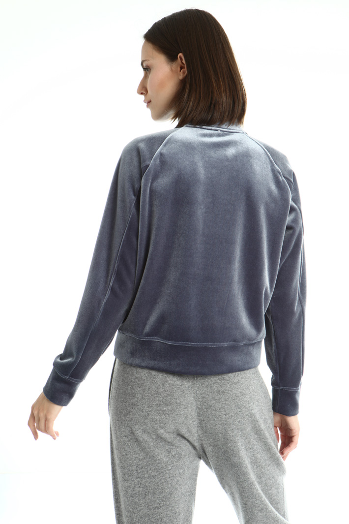 Felpa in velluto con zip Intrend Felpa in velluto con zip Intrend