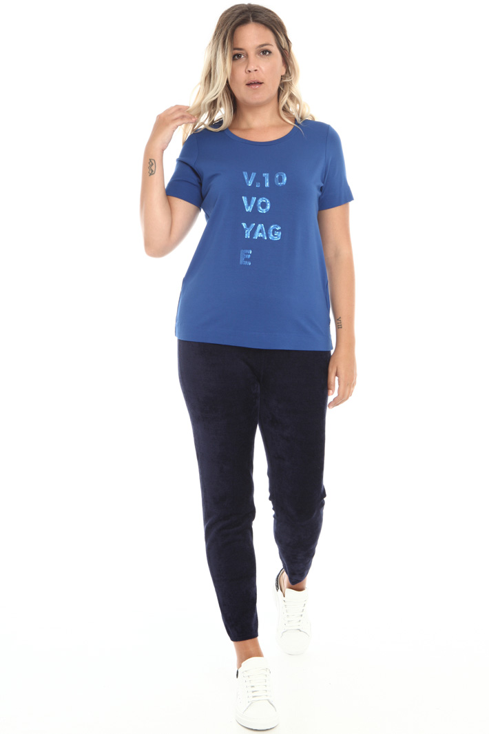 Embroidered jersey T-shirt Intrend Embroidered jersey T-shirt Intrend