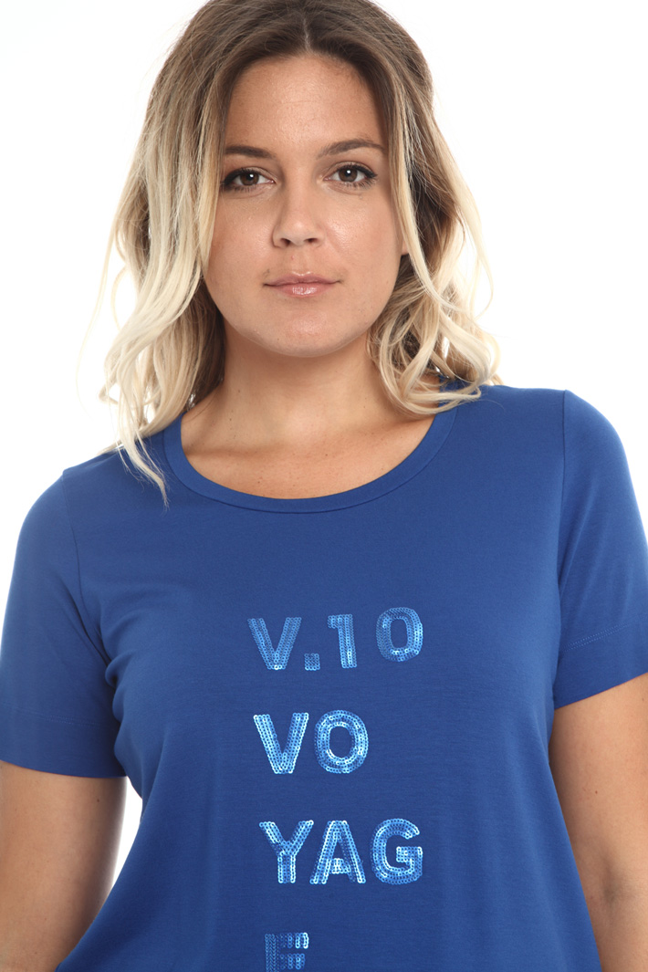 Embroidered jersey T-shirt Intrend Embroidered jersey T-shirt Intrend
