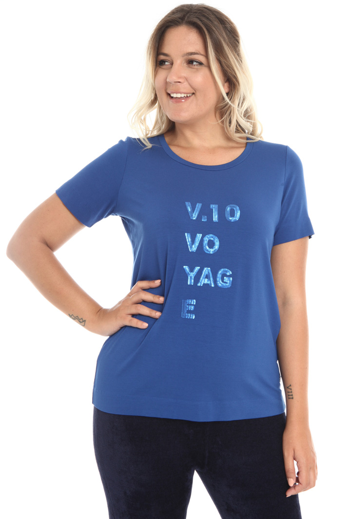 Embroidered jersey T-shirt Intrend Embroidered jersey T-shirt Intrend