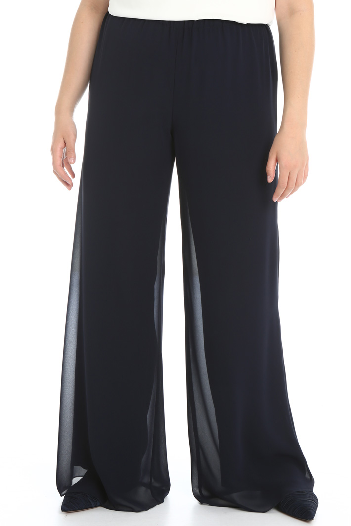 Flared georgette trousers Intrend Flared georgette trousers Intrend