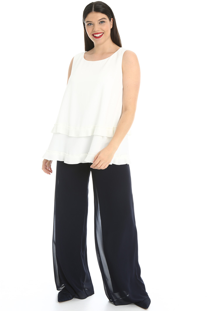 Flared georgette trousers Intrend Flared georgette trousers Intrend