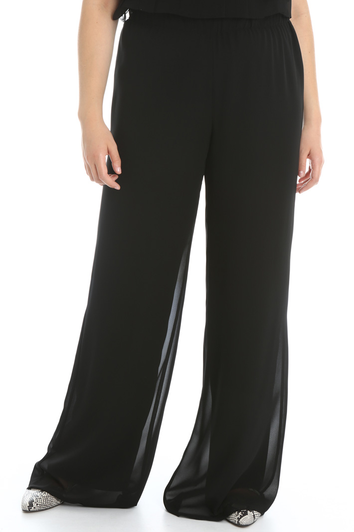 Flared georgette trousers Intrend Flared georgette trousers Intrend