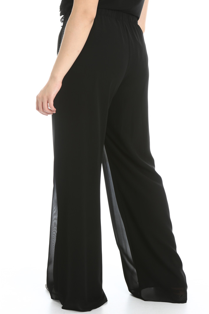 Flared georgette trousers Intrend Flared georgette trousers Intrend