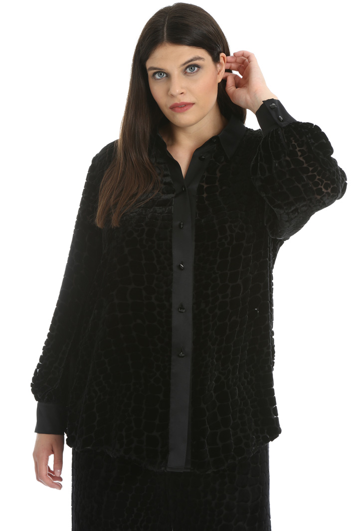 Velvet dévoré shirt Intrend Velvet dévoré shirt Intrend