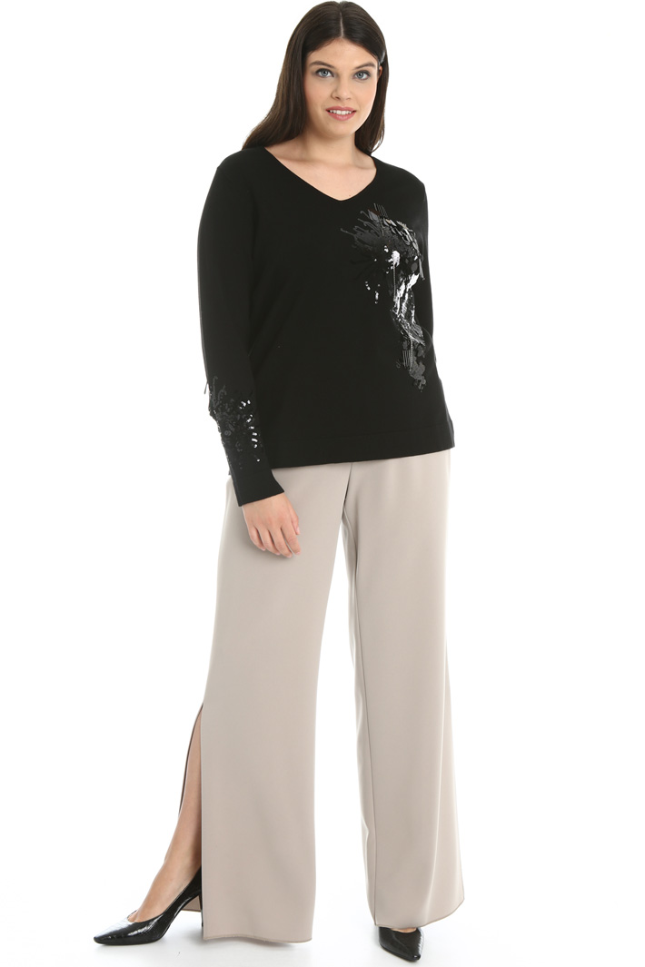 Embroidered viscose sweater Intrend Embroidered viscose sweater Intrend