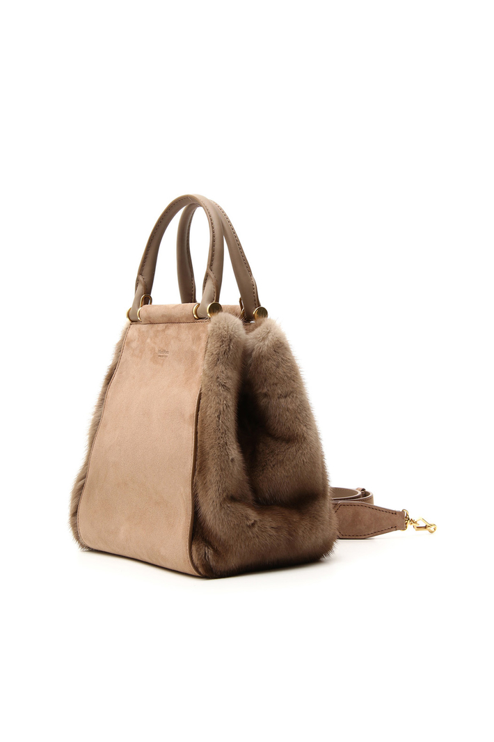 Suede and mink bag Intrend Suede and mink bag Intrend