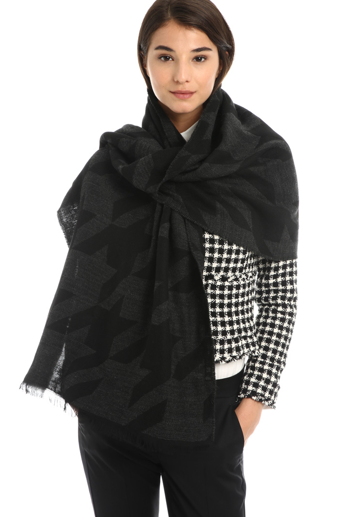 Wool and alpaca scarf Intrend Wool and alpaca scarf Intrend