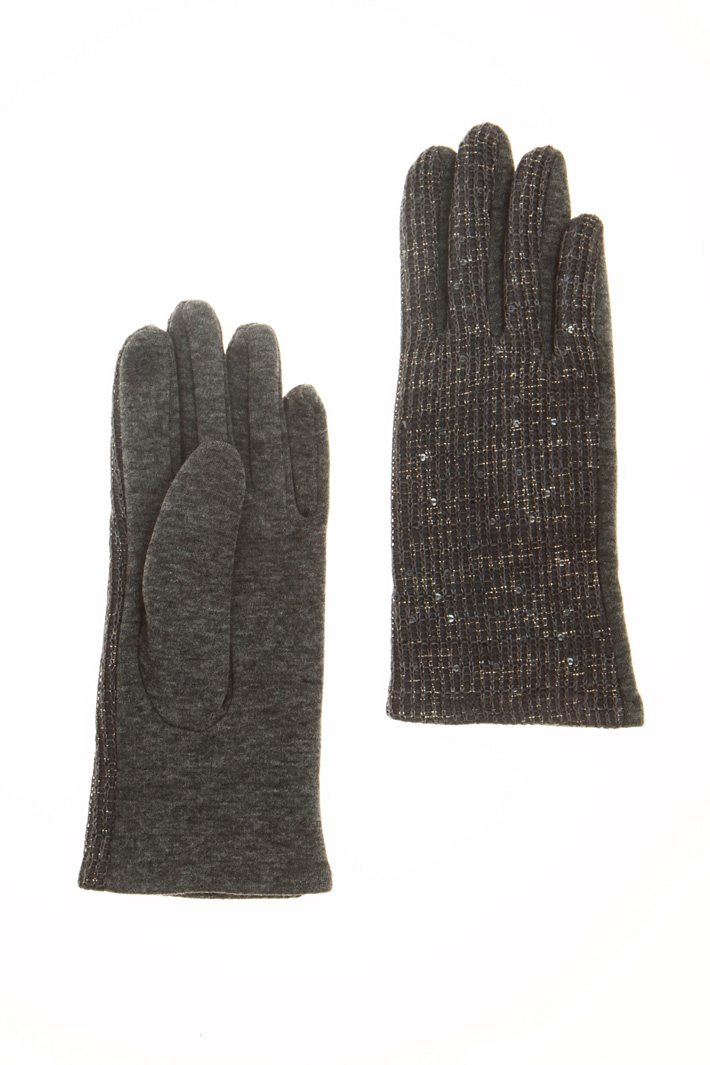 Jersey and sequin gloves Intrend Jersey and sequin gloves Intrend