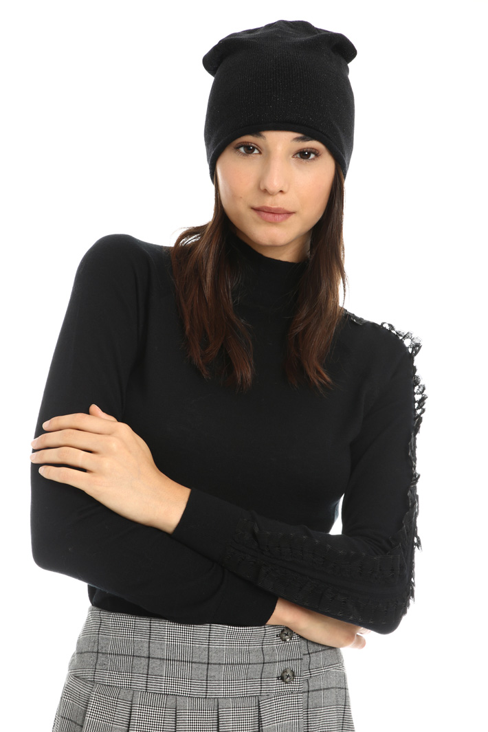 Lurex knitted hat Intrend Lurex knitted hat Intrend
