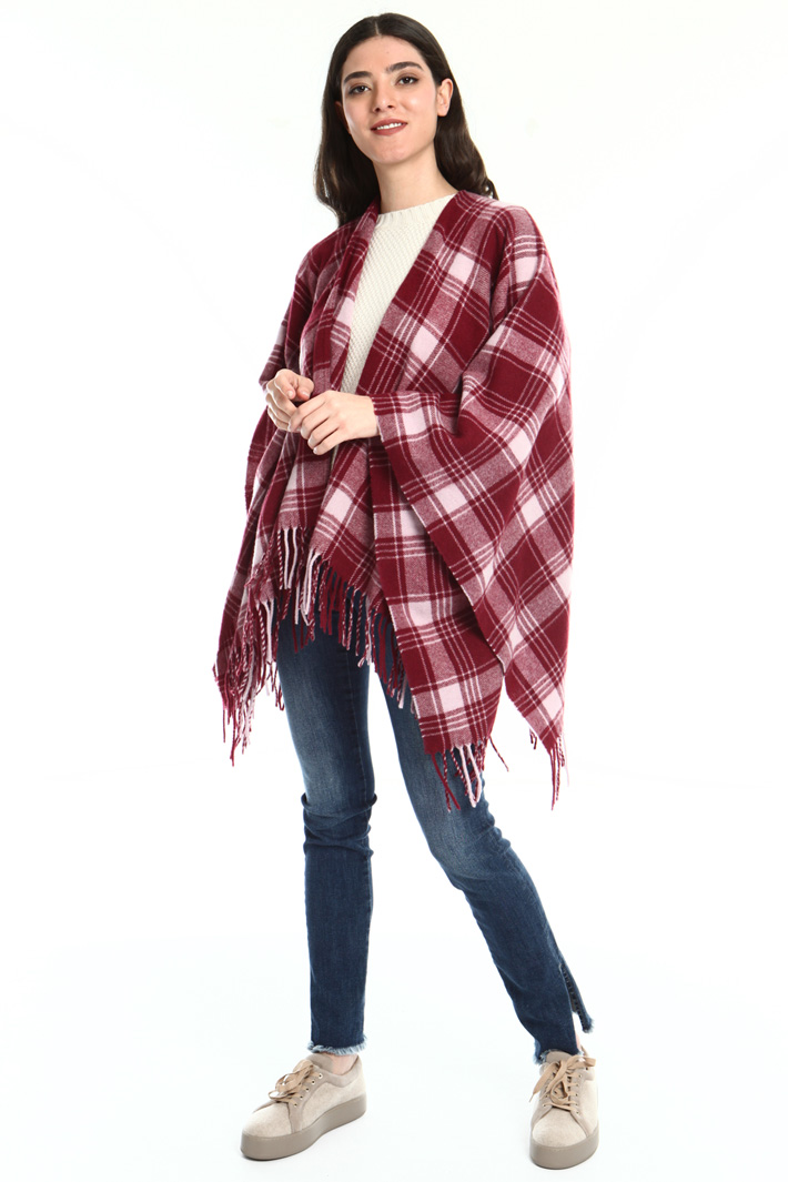 Fringed wool poncho Intrend Fringed wool poncho Intrend