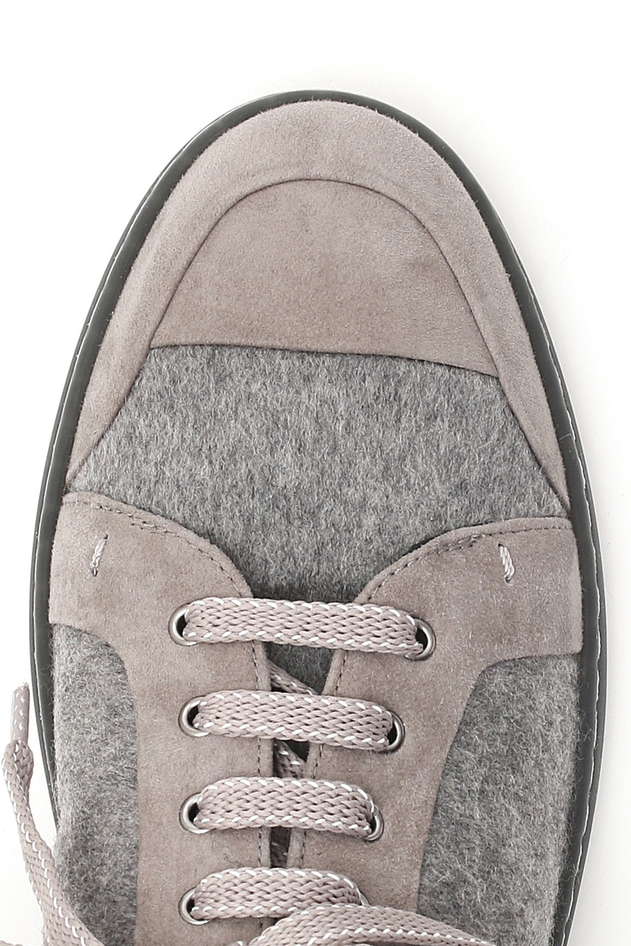 Cashmere and leather sneakers Intrend Cashmere and leather sneakers Intrend