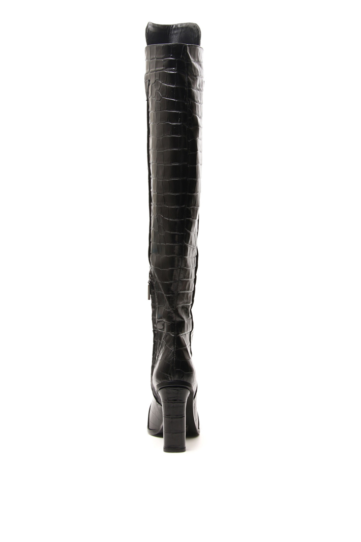 Croc print high boots Intrend Croc print high boots Intrend