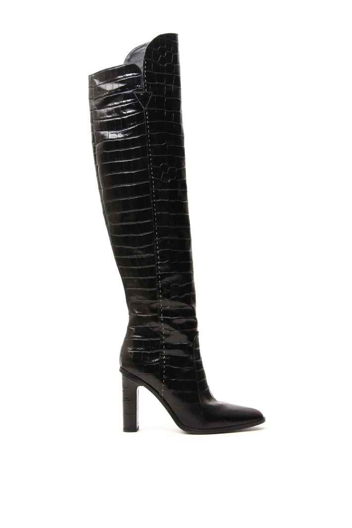 Croc print high boots Intrend Croc print high boots Intrend