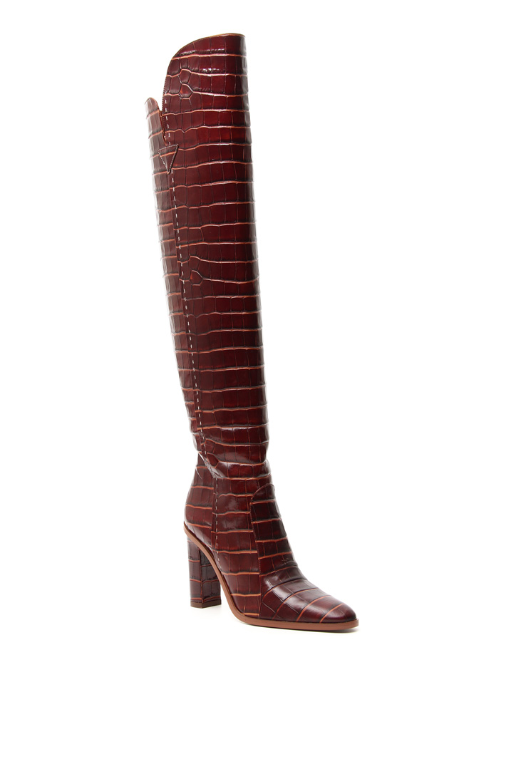 Crocodile print high boots Intrend Crocodile print high boots Intrend
