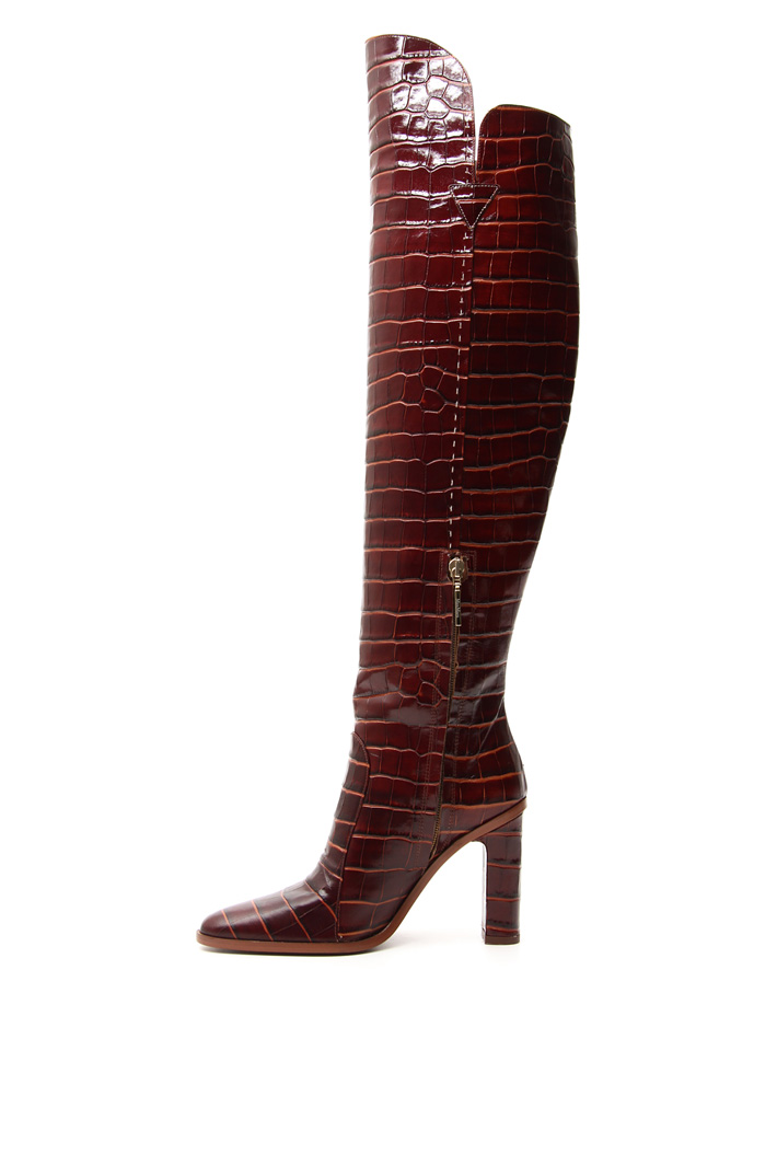 Crocodile print high boots Intrend Crocodile print high boots Intrend