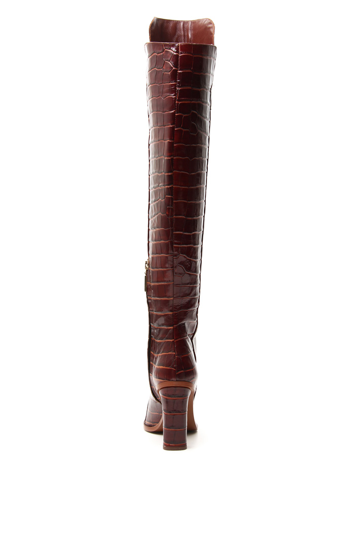 Crocodile print high boots Intrend Crocodile print high boots Intrend