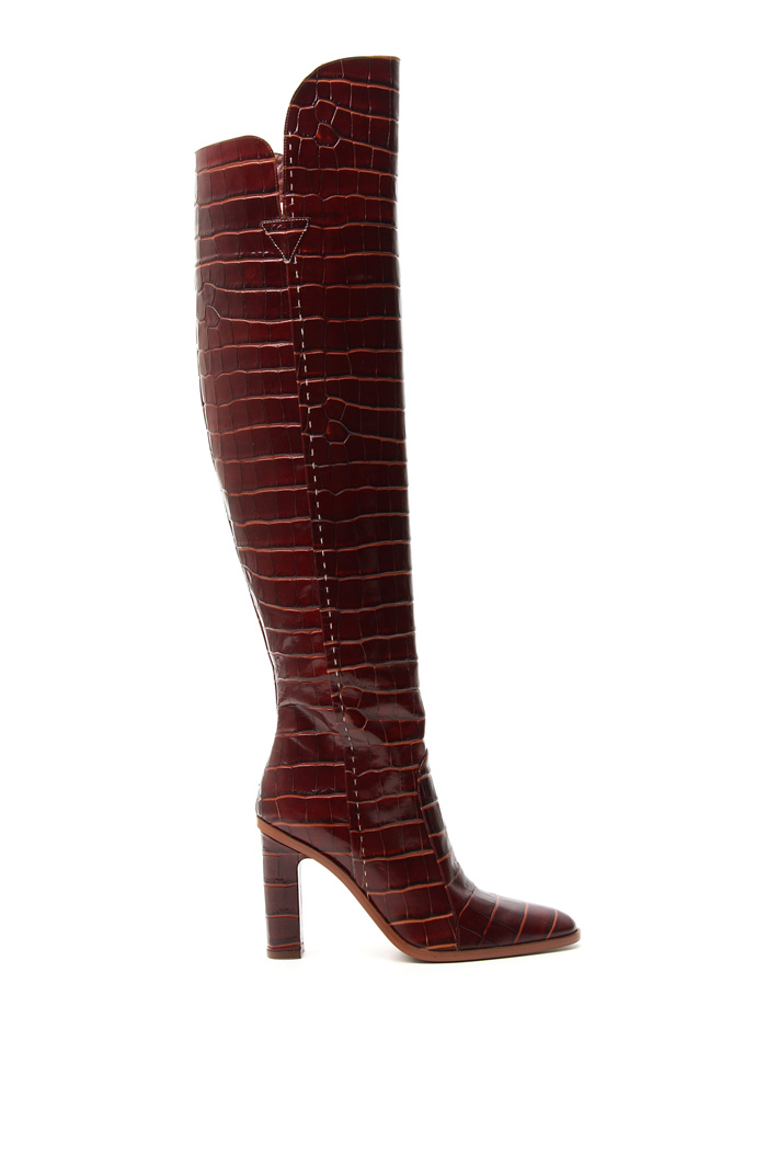 Crocodile print high boots Intrend Crocodile print high boots Intrend