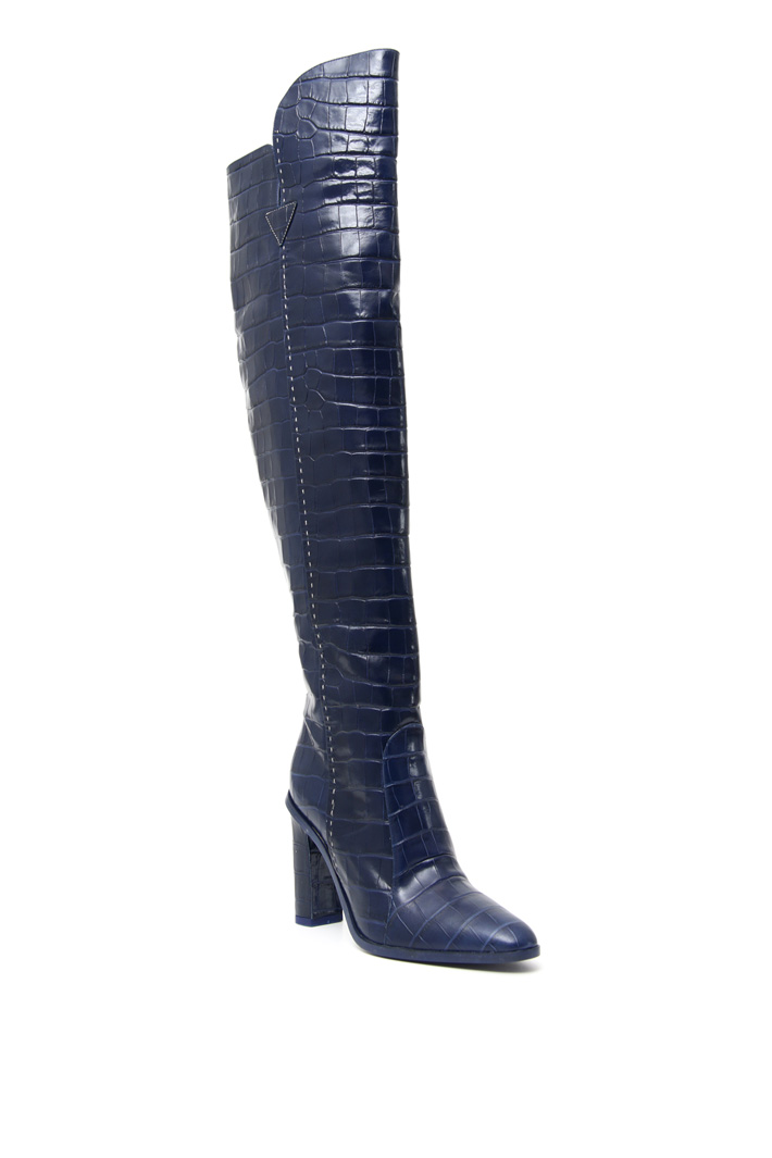 Crocodile print high boots Intrend Crocodile print high boots Intrend