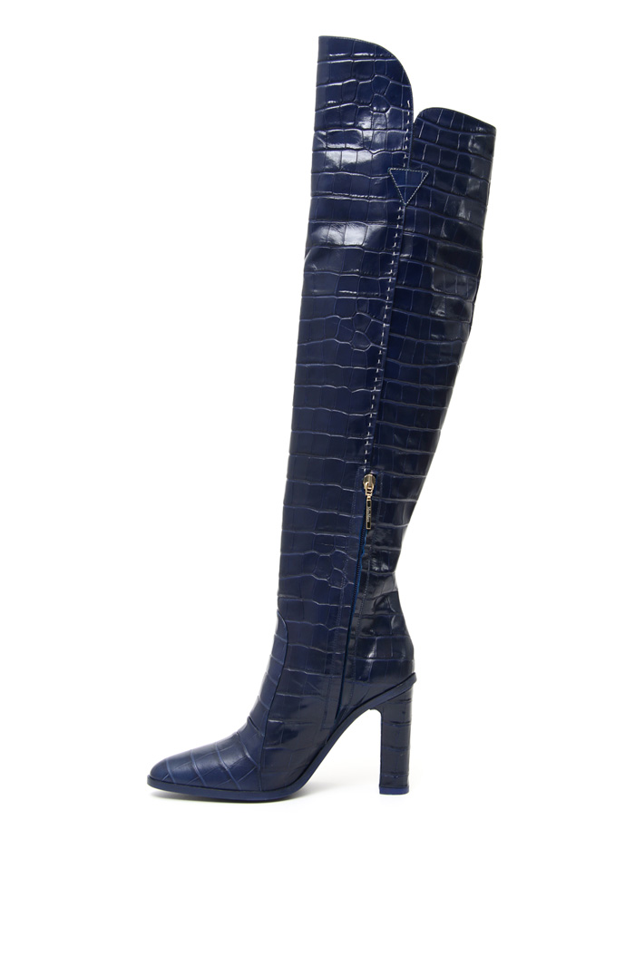Crocodile print high boots Intrend Crocodile print high boots Intrend