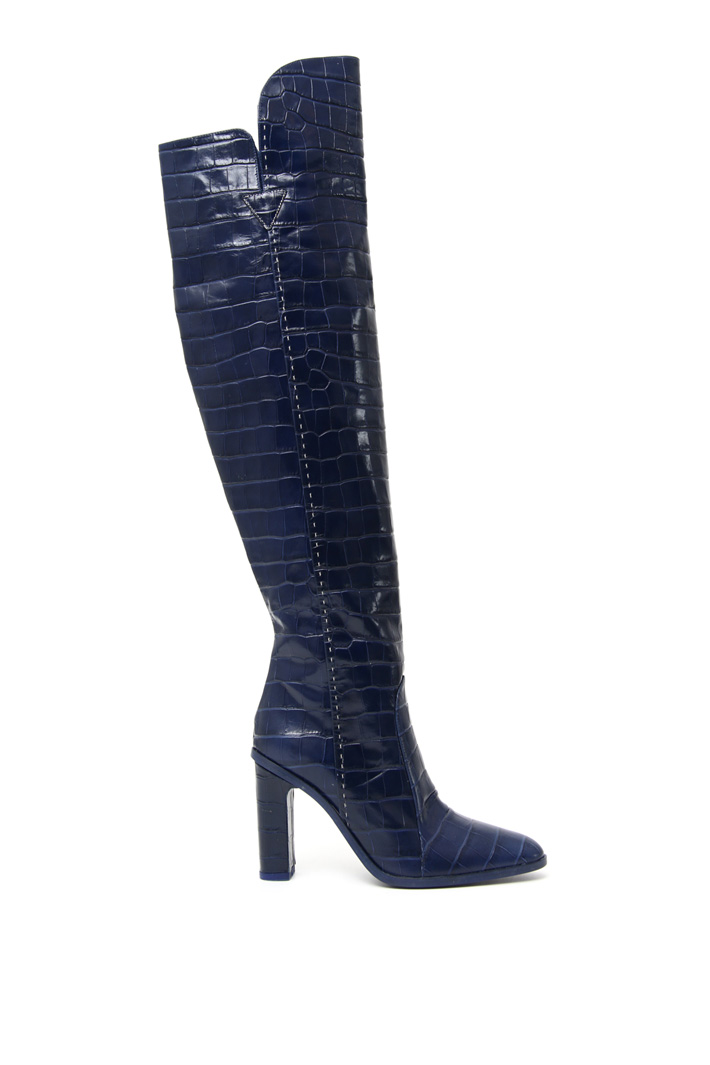Crocodile print high boots Intrend Crocodile print high boots Intrend
