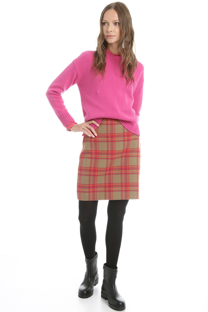 Checked wool skirt Intrend Checked wool skirt Intrend