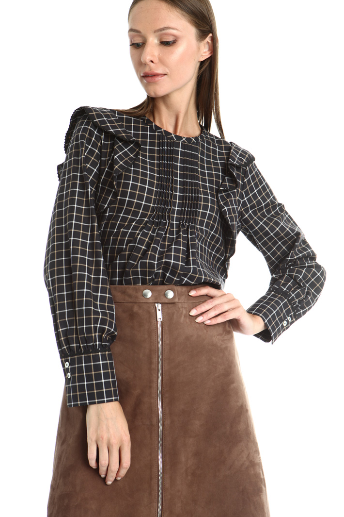Frilled cotton tunic Intrend Frilled cotton tunic Intrend