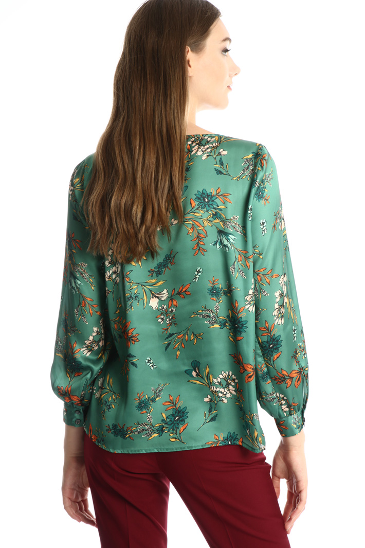 Printed satin blouse Intrend Printed satin blouse Intrend