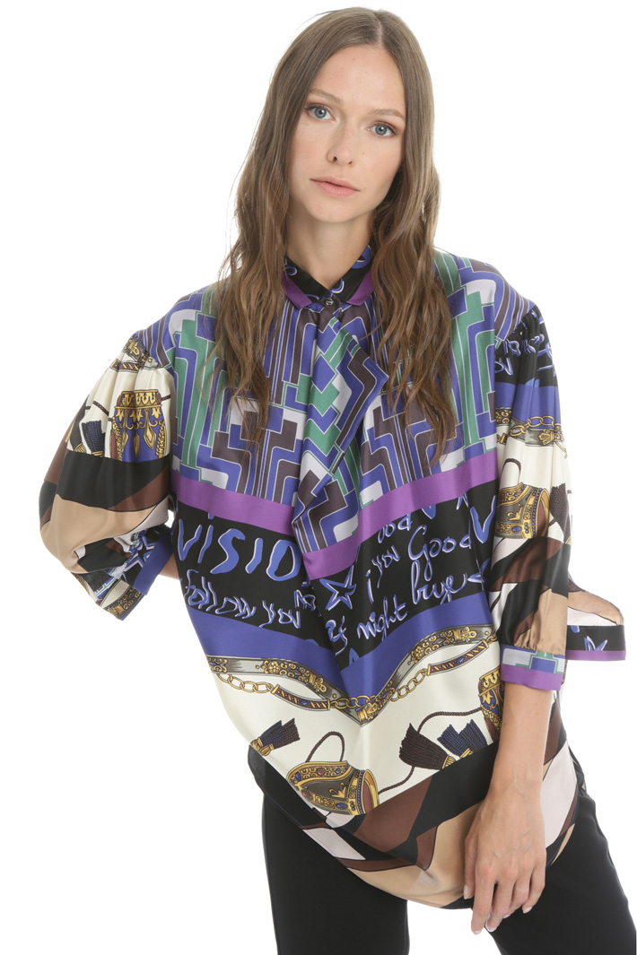 Silk twill tunic Intrend Silk twill tunic Intrend