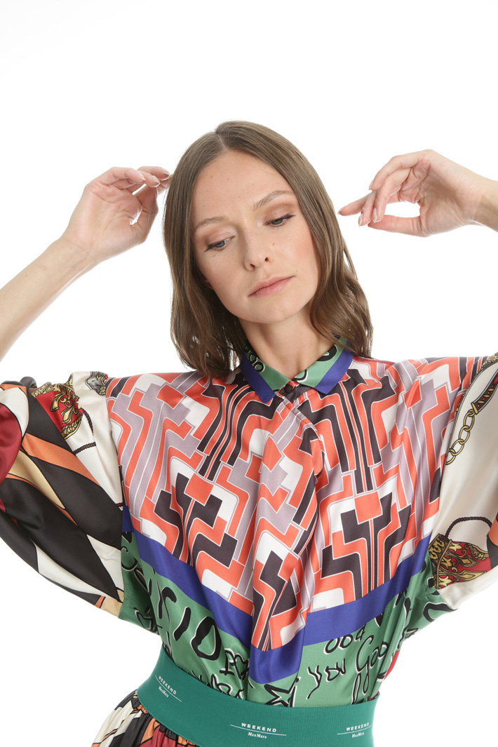 Silk twill tunic Intrend Silk twill tunic Intrend