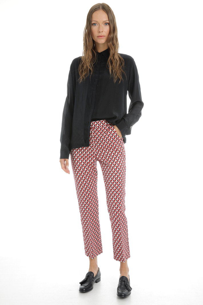 Pleated front silk shirt Intrend Pleated front silk shirt Intrend
