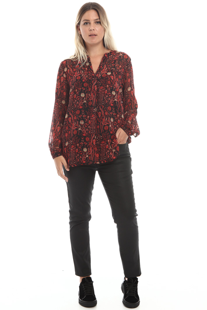 Trousers in coated cotton Intrend Trousers in coated cotton Intrend