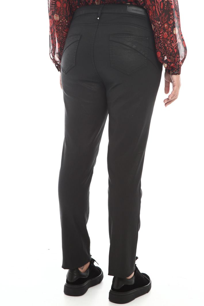 Trousers in coated cotton Intrend Trousers in coated cotton Intrend