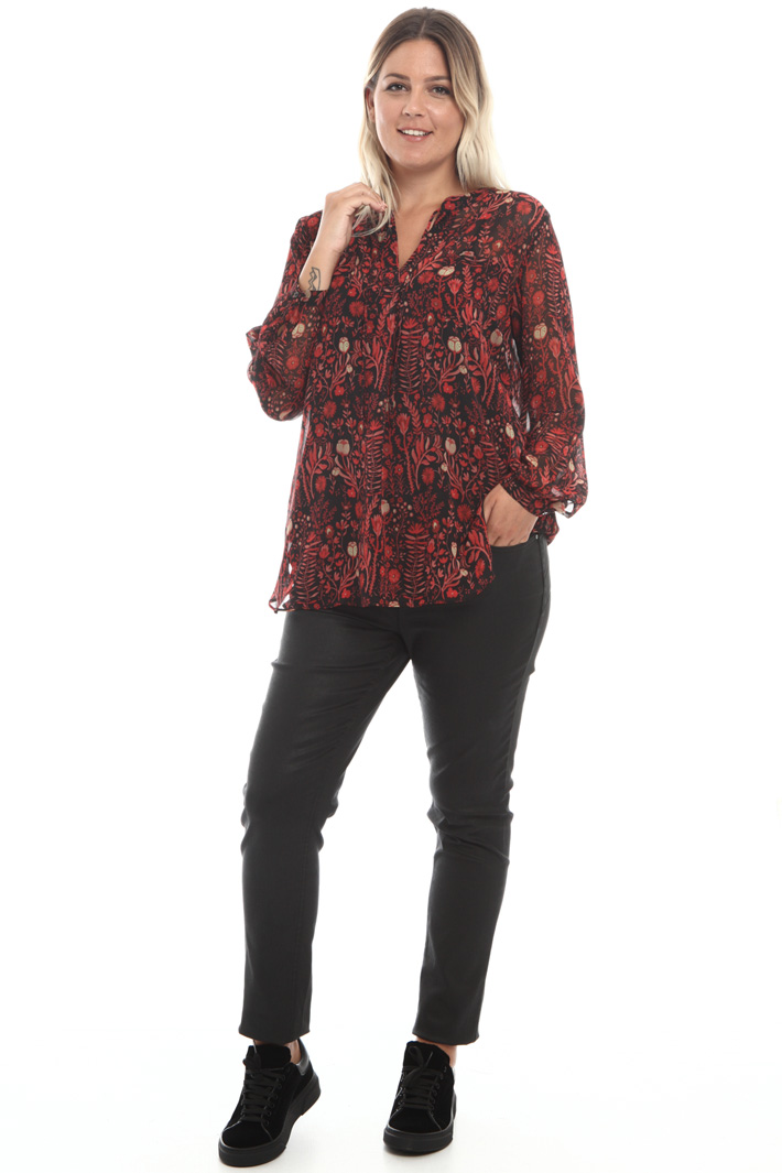 Trousers in coated cotton Intrend Trousers in coated cotton Intrend