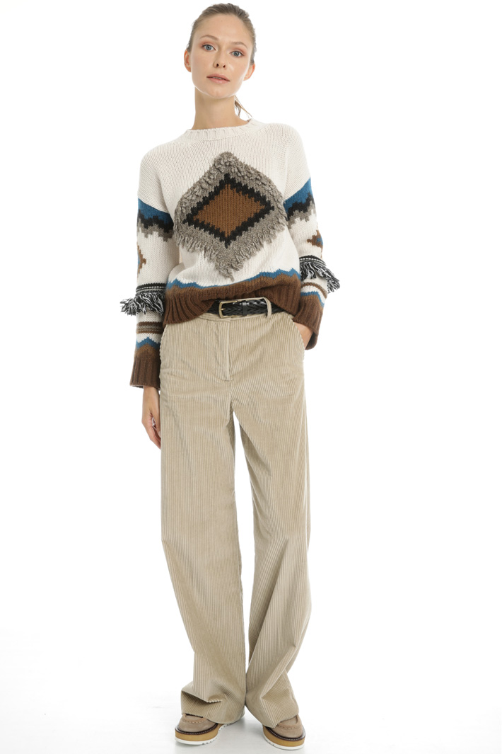 Straight leg corduroy trousers Intrend Straight leg corduroy trousers Intrend
