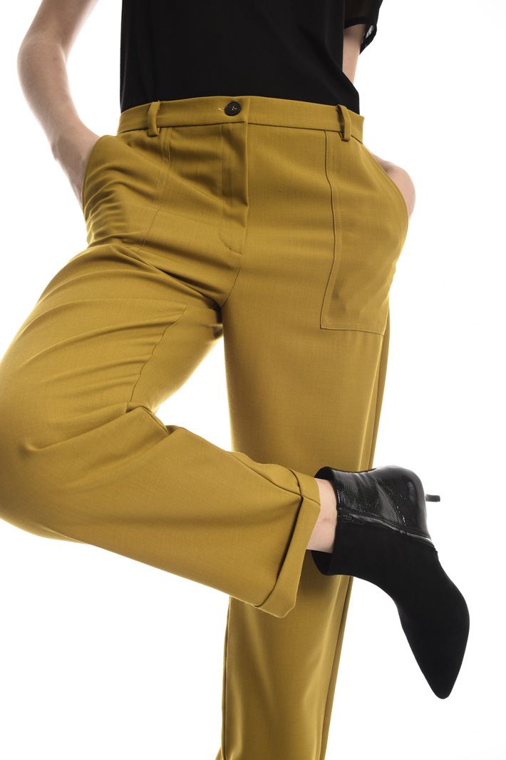 Folded cuff trousers Intrend Folded cuff trousers Intrend