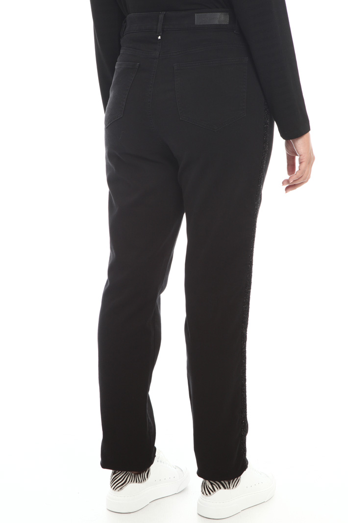 Denim trousers with side bands Intrend Denim trousers with side bands Intrend