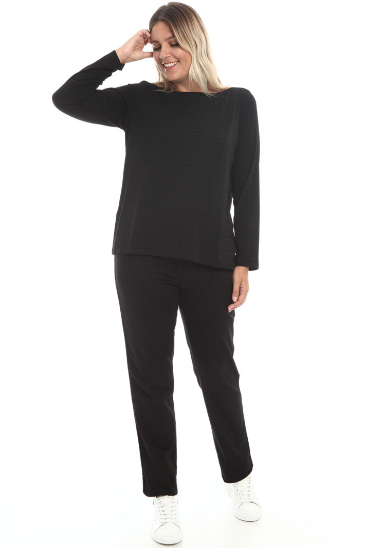 Denim trousers with side bands Intrend Denim trousers with side bands Intrend