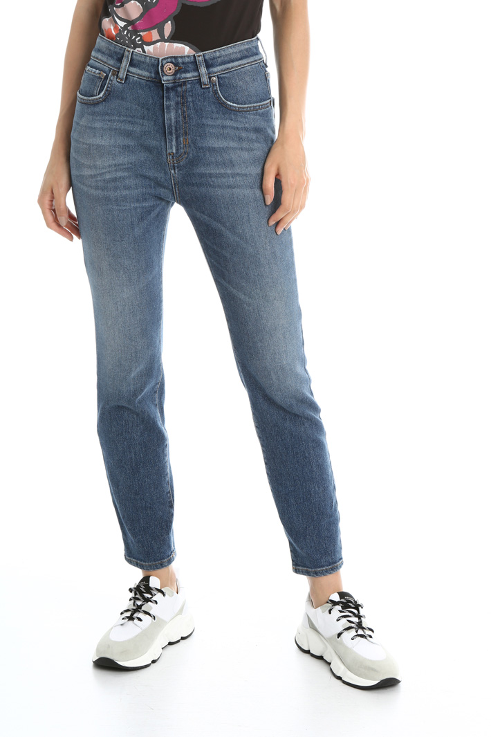Cotton denim cropped jeans Intrend Cotton denim cropped jeans Intrend