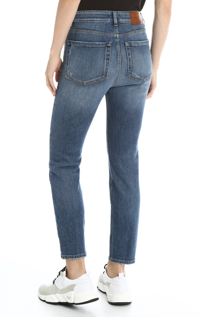 Cotton denim cropped jeans Intrend Cotton denim cropped jeans Intrend
