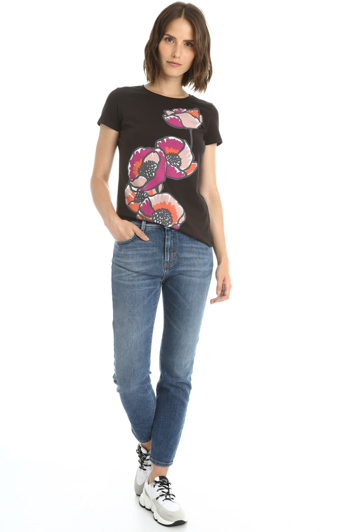 Cotton denim cropped jeans Intrend Cotton denim cropped jeans Intrend