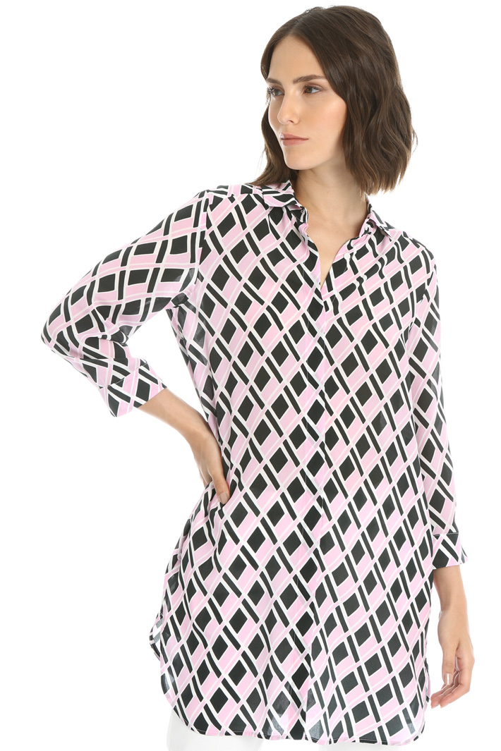 Patterned silk tunic Intrend Patterned silk tunic Intrend