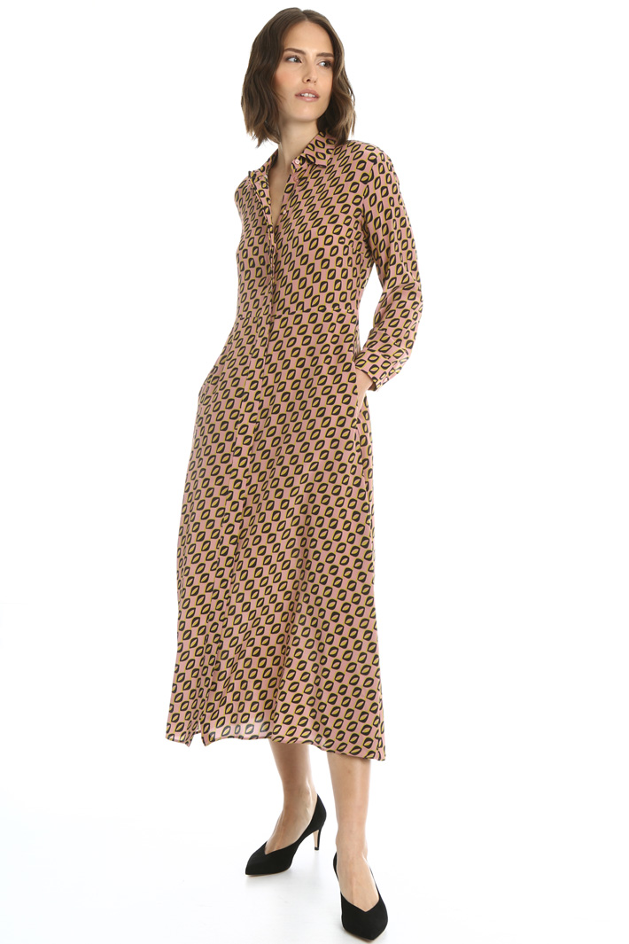 Silk crepe chemisier dress Intrend Silk crepe chemisier dress Intrend