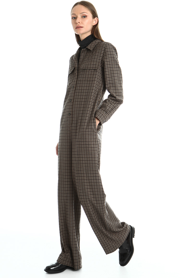 Wool flannel jumpsuit Intrend Wool flannel jumpsuit Intrend