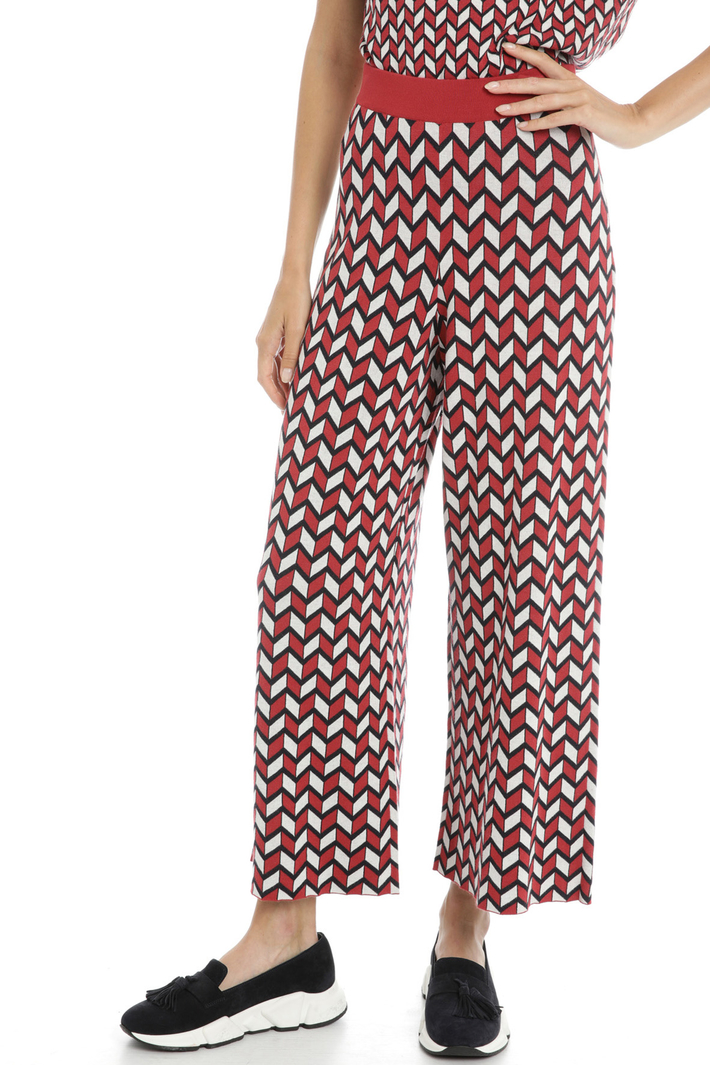 Trousers with jacquard motif Intrend Trousers with jacquard motif Intrend