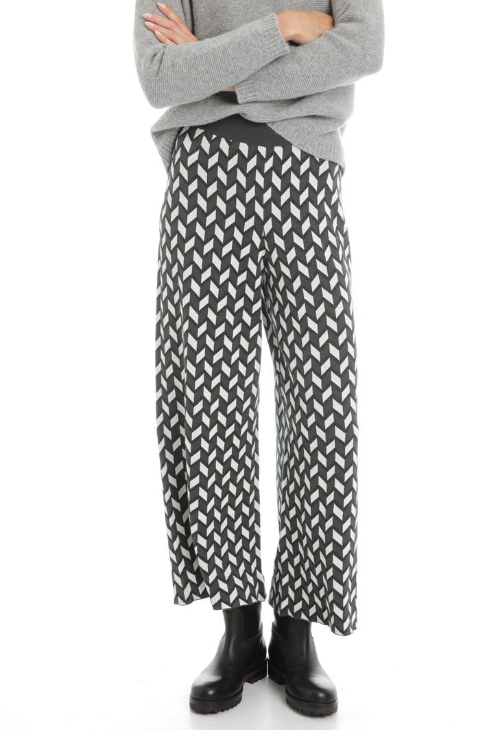 Trousers with jacquard motif Intrend Trousers with jacquard motif Intrend