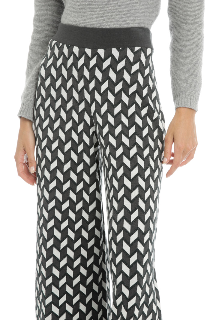 Trousers with jacquard motif Intrend Trousers with jacquard motif Intrend