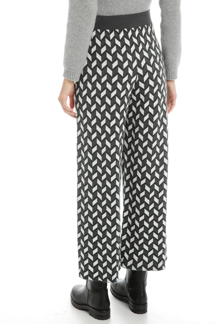 Trousers with jacquard motif Intrend Trousers with jacquard motif Intrend