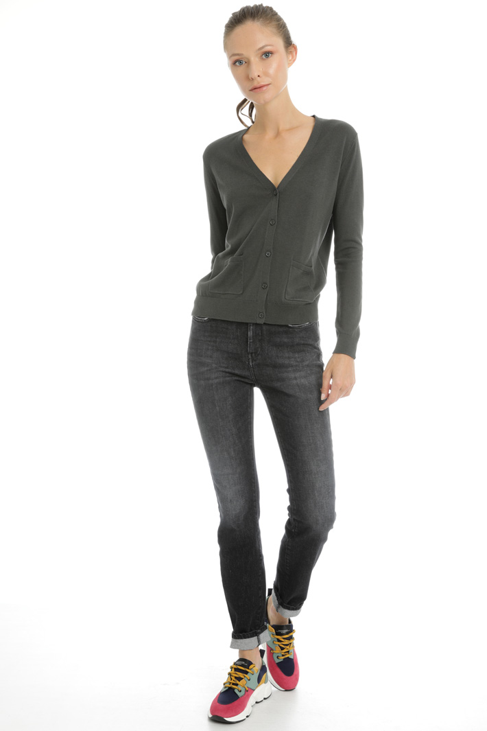 Cotton and silk yarn cardigan Intrend Cotton and silk yarn cardigan Intrend