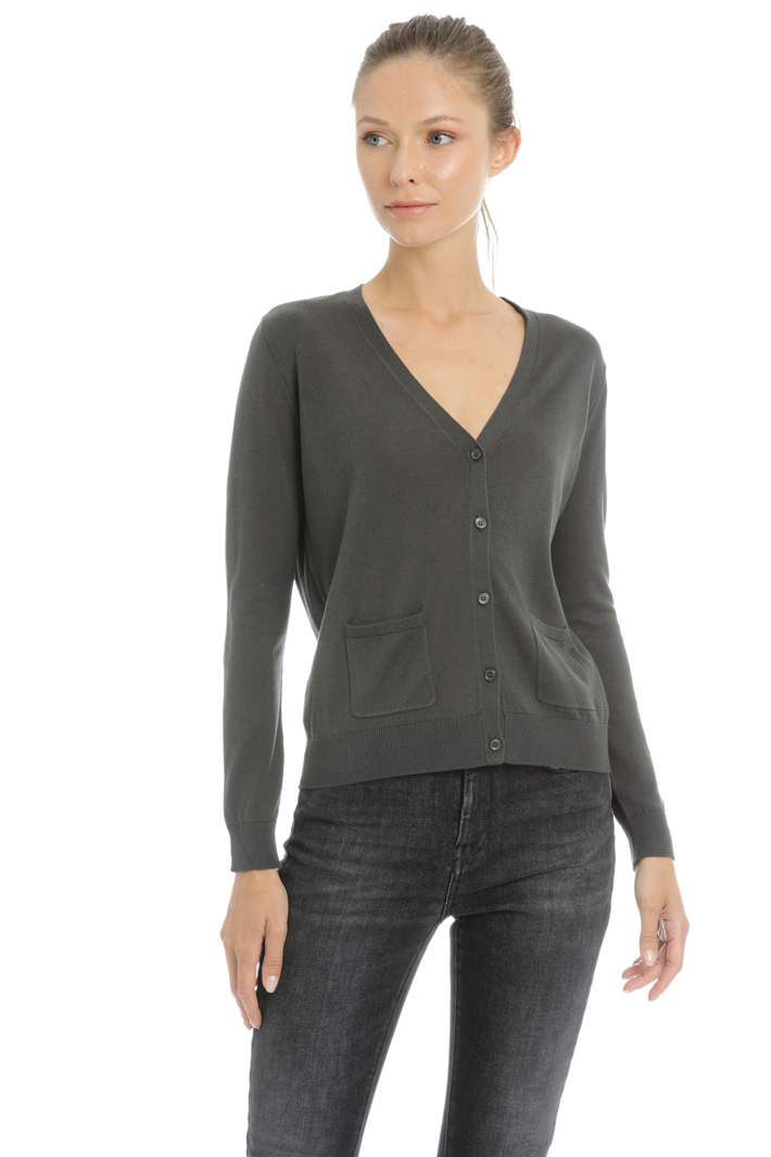 Cotton and silk yarn cardigan Intrend Cotton and silk yarn cardigan Intrend